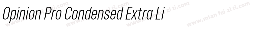 Opinion Pro Condensed Extra Light字体转换